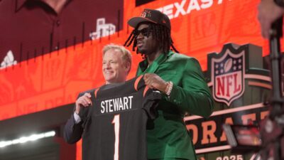 Shemar Stewart at the NFL Draft.