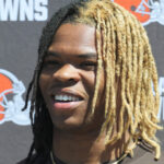 Quinshon Judkins shown at Cleveland Browns rookie camp.