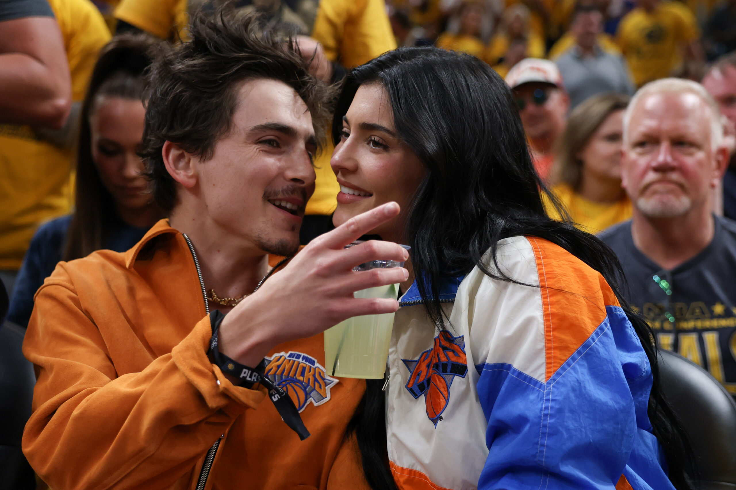 New Tennessee fan? Timoth&eacute;e Chalamet sports orange and white checkerboard overalls