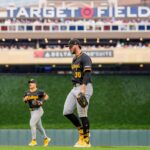 Paul Skenes walks off the mound during a game for the Pirates.