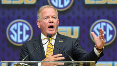 LSU head coach Brian Kelly.