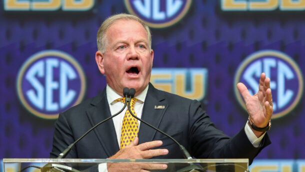 LSU head coach Brian Kelly.