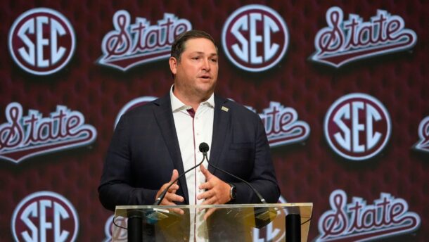 Mississippi State head coach Jeff Lebby.