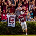 Connor Shaw celebrates a touchdown during his time at South Carolina.