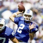Tim Couch throws a pass for Kentucky.