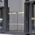 The front of the NFL's headquarters in Manhattan.