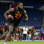 Rocket Sanders at the NFL Combine.