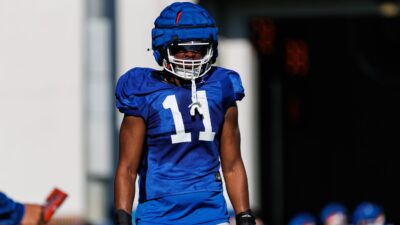 LJ McCray at practice.