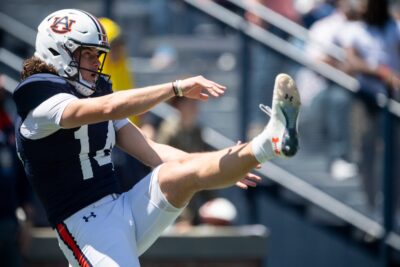 Auburn punter Hudson Kaak.