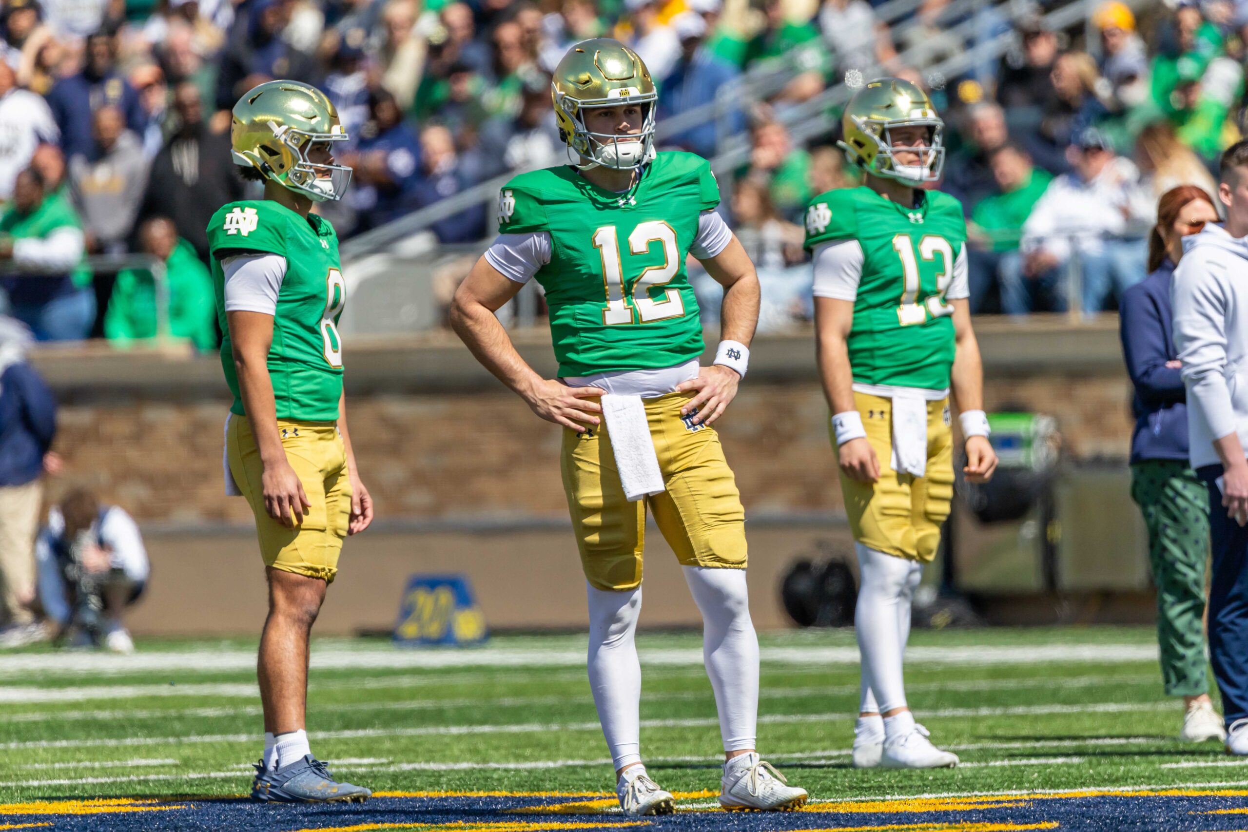Marcus Freeman: Notre Dame &lsquo;still in a competition&rsquo; in quarterback battle