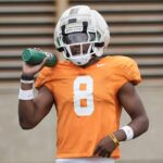 Colton Hood at Tennessee practice.