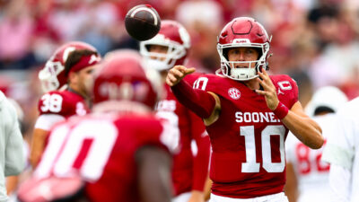Oklahoma quarterback John Mateer.