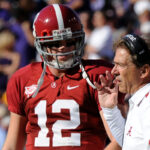 Greg McElroy and Nick Saban.