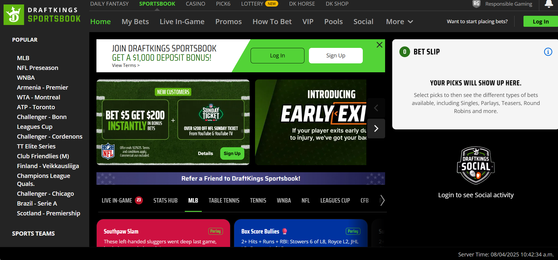 DraftKings dashboard is shown. 