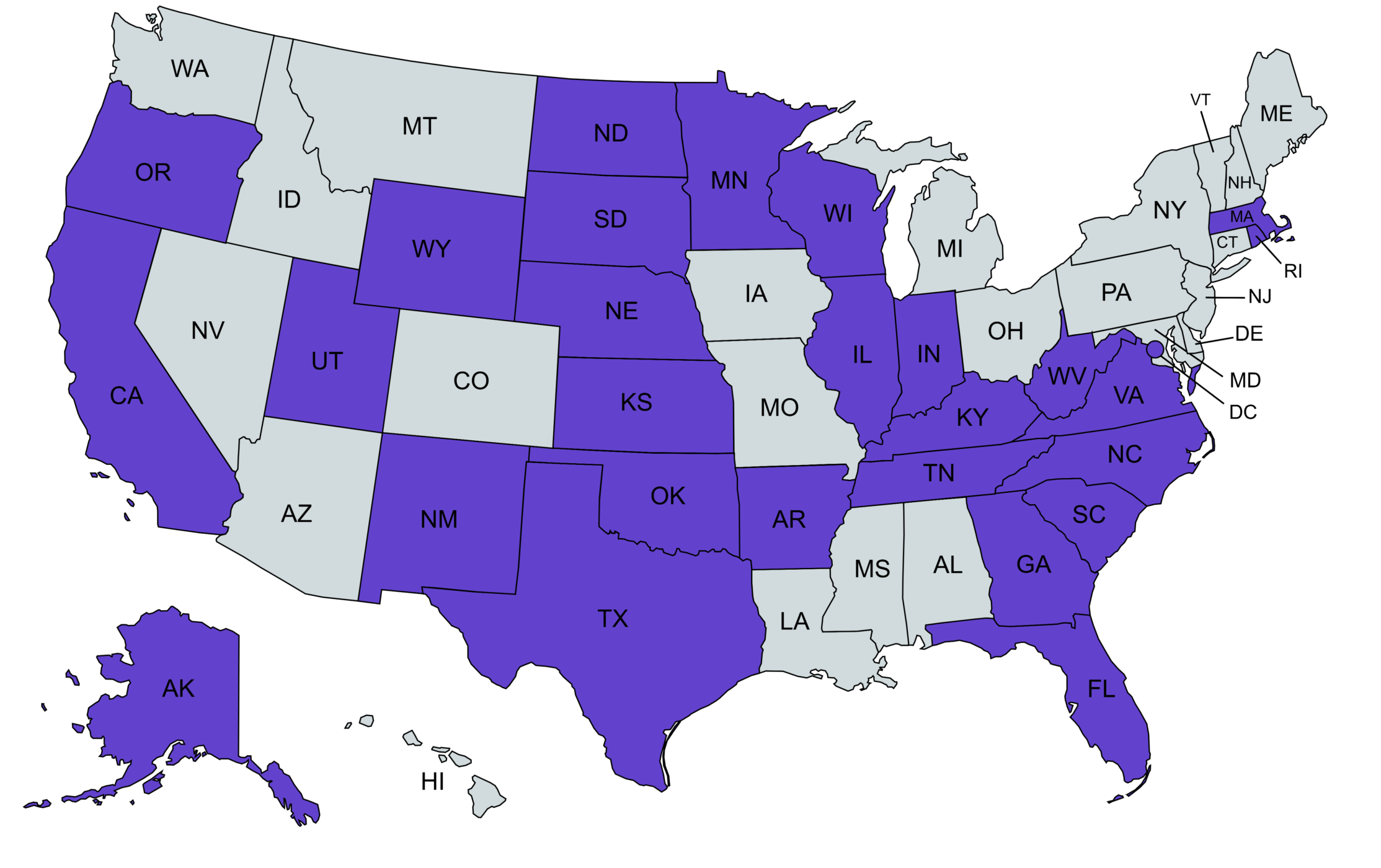 Dabble state map