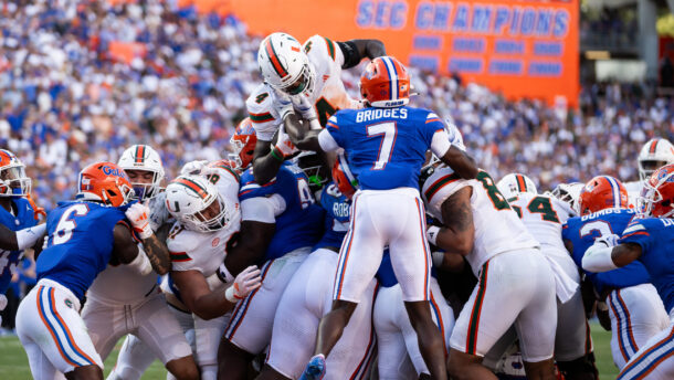 Miami tries to score vs. Florida.