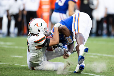 Florida and Miami play football.
