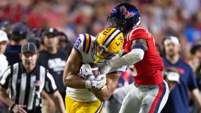 LSU and Ole Miss play football.