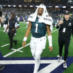 Jalen Hurts after a game against the Dallas Cowboys.