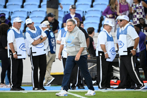 Bill Belichick before his first game with North Carolina.