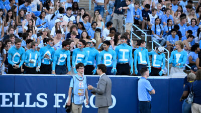 UNC fans at Bill Belichick's debut game.