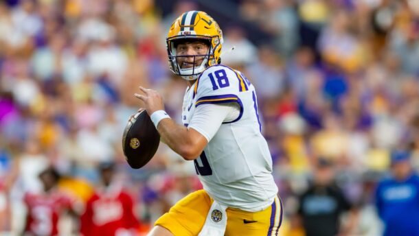 LSU quarterback Garrett Nussmeier.