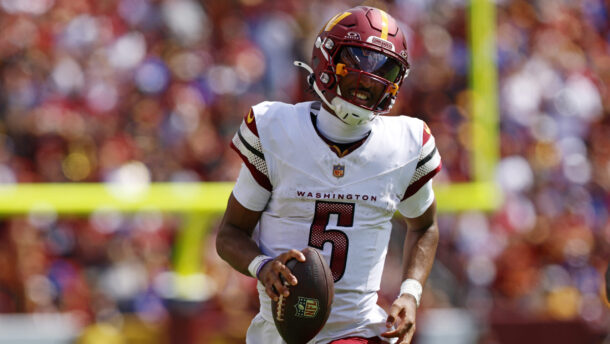 Washington Commanders quarterback Jayden Daniels.