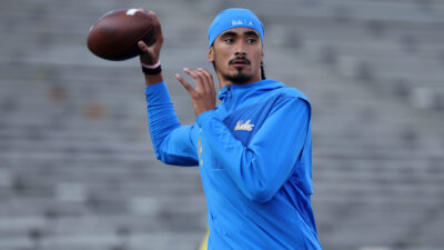 Nico Iamaleava throws the ball.