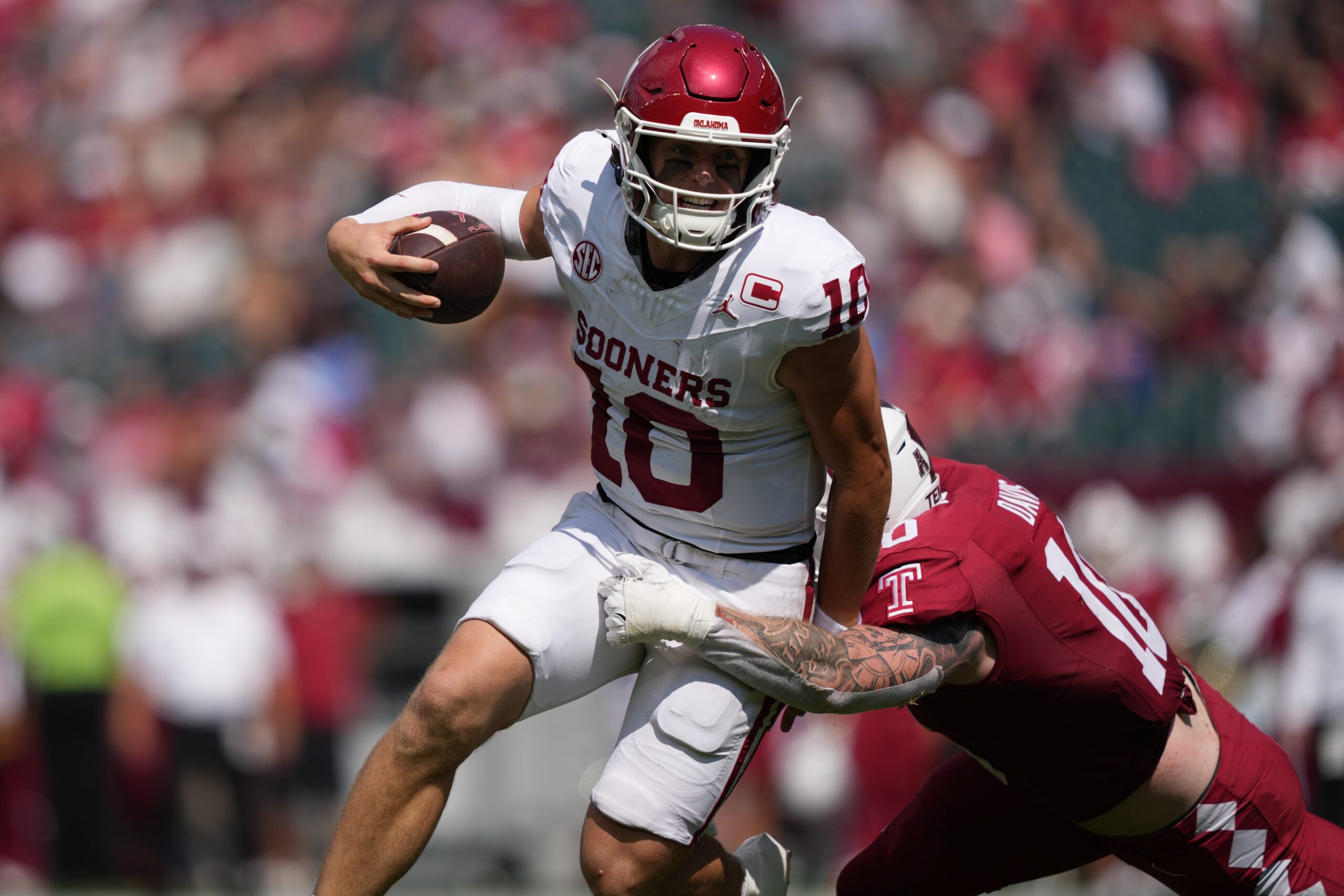 John Mateer is reminding people of Baker Mayfield at Oklahoma, per Joel Klatt