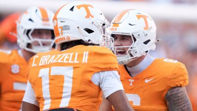 Tennessee players celebrate.