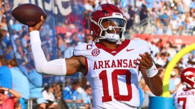 Arkansas QB Taylen Green.