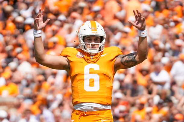 Tennessee quarterback Joey Aguilar