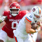 Oklahoma sacks Jackson Arnold.