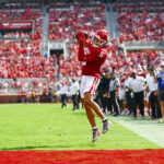 Oklahoma receiver Isaiah Sategna catches a pass.