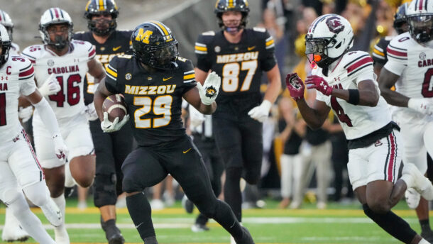 Mizzou running back Ahmad Hardy.
