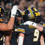 Mizzou players celebrate.