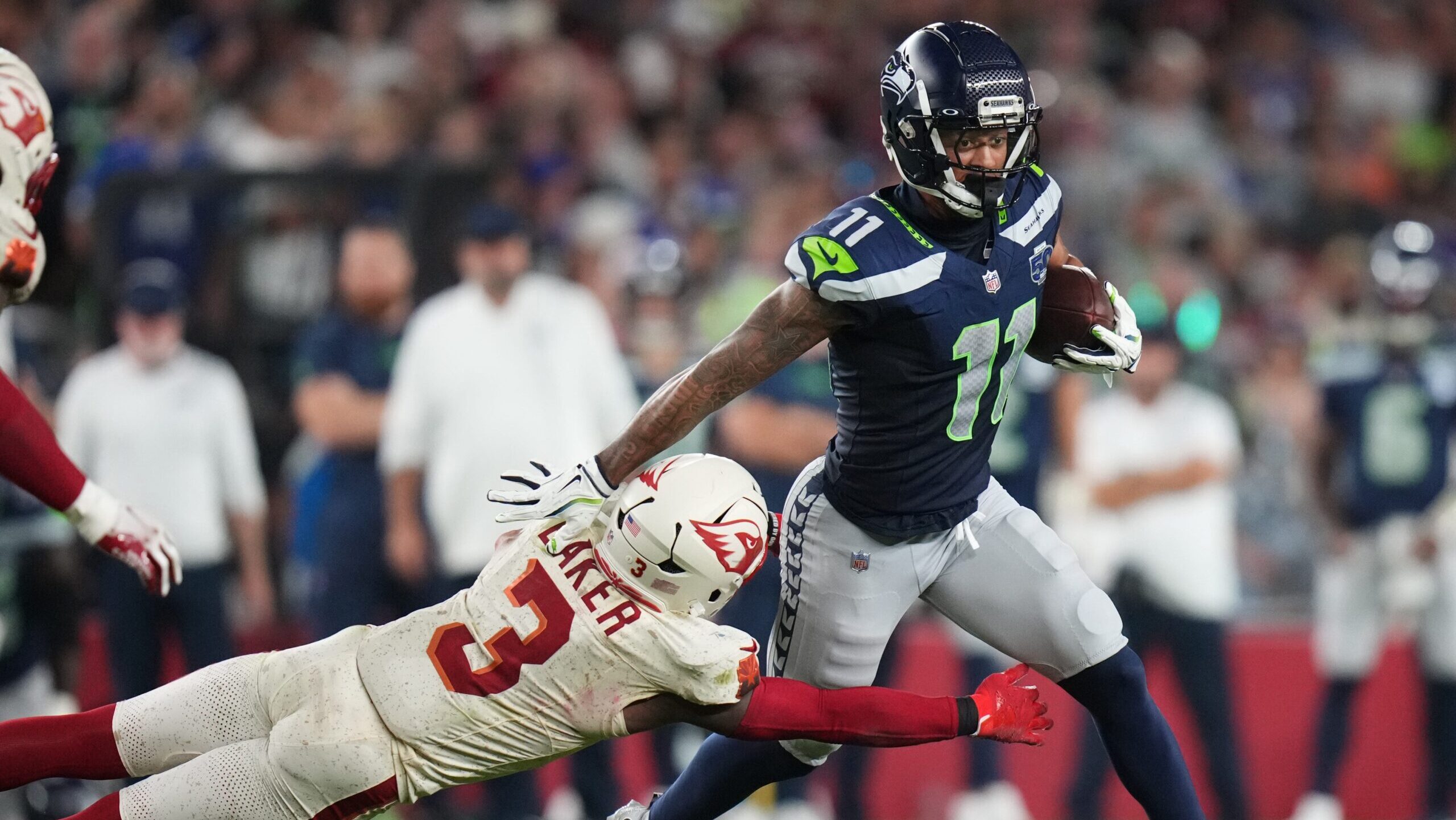 Jaxon Smith-Njigba caught on hilarious TNF hot mic moment