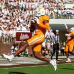 Colton Hood scores a touchdown.