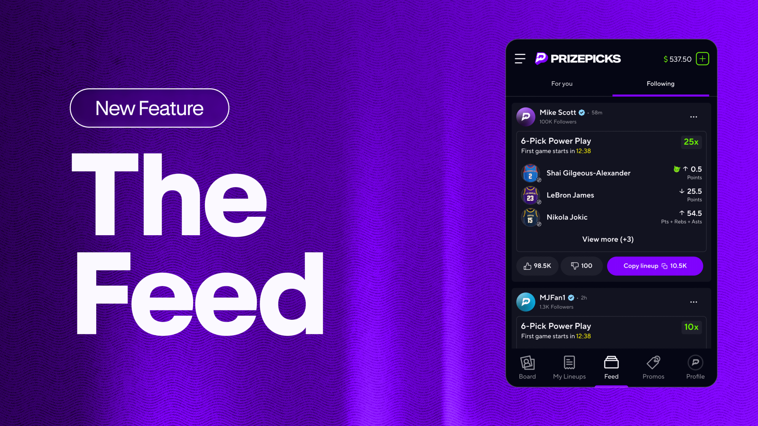 PrizePicks Debuts New Social Feature &lsquo;The Feed&rsquo;