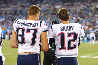 Rob Gronkowski and Tom Brady.