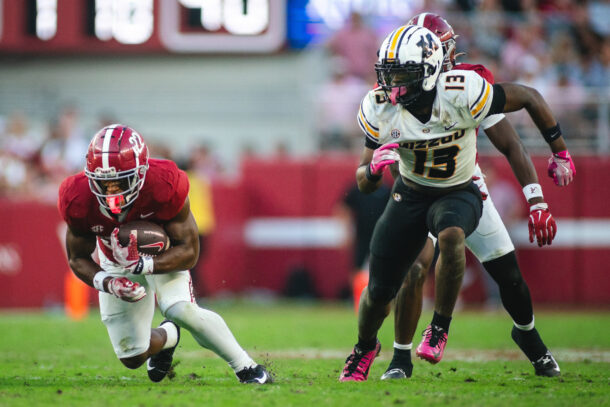Alabama plays Mizzou in football.