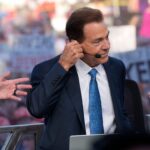 Nick Saban on the set of College GameDay.