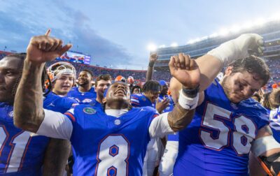 Florida players celebrate.