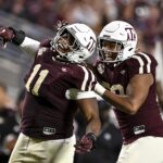Texas A&M's defense reacts to a big play against Florida.