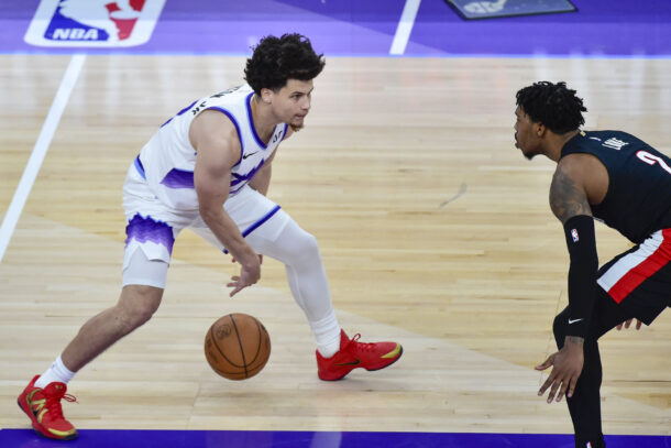 Walter Clayton Jr. plays with the Utah Jazz.