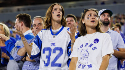 Kentucky fans watch a game.
