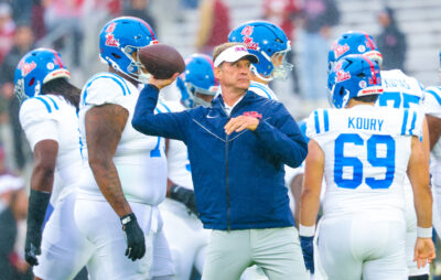 Lane Kiffin and the Rebels against Oklahoma.