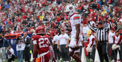 Auburn football against Arkansas.