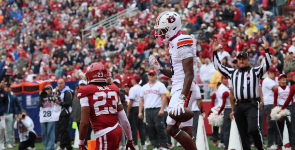 Auburn football against Arkansas.