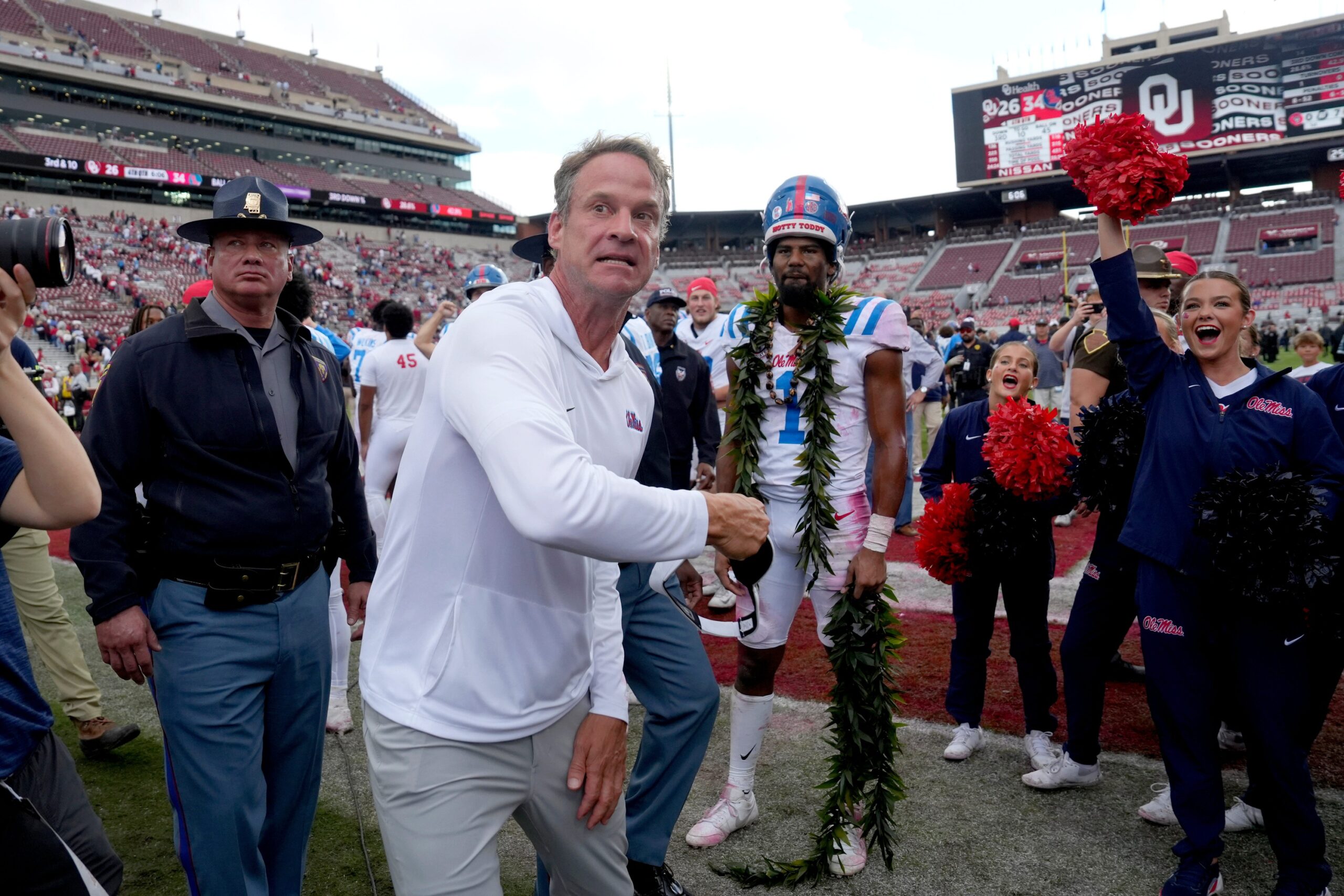 Lane Kiffin trash-talks Oklahoma player after Ole Miss win